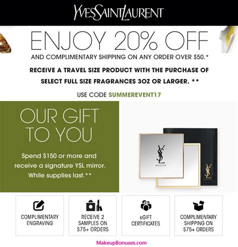 promo code for YSL beauty